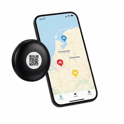 Oneproduct GPS Tracker Magnetisch - Keyfinder - Fiets/Auto/Boot/E-bike - Zwart