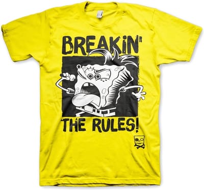 SpongeBob SquarePants Breakin' The Rules T-shirt geel