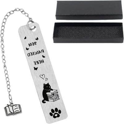 Schattige Zwarte Kat Boekenlegger van Zinklegering - Leuke Leestools voor Boekenliefhebbers, Perfect Cadeau voor Vrouwen, Mannen en Studenten in Cadeaubox