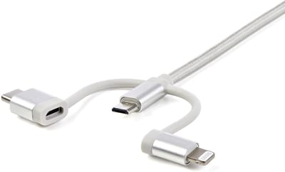 StarTech.com USB Multi Charging Cable - Lightning USB-C Micro-USB - USB cable - 1 m