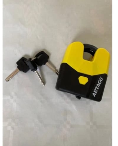 Artago Scooter/motor Hangslot - ART4 - 15mm - Zwart/Geel