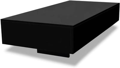 Salontafel Bijzettafel - Woonkamer Tafel - Woonkamer Inrichten - Hoogglans Afwerking - 115 x 55 x 31 cm - Zwart