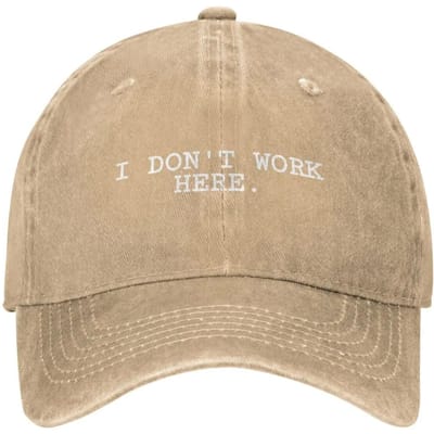 Ik werk hier niet Baseballpet Grappig Unisex Tieners Designer Truckerpet Zomer Mode Buiten Sportschool Baseballpetten Adjustable beige