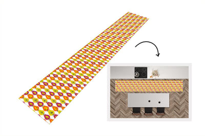 Keukenloper 300x50 cm - Keukenmat vinyl Retro - Design - Peer - Fruit - Keukenmatten loper - Keuken vloerkleed tapijt