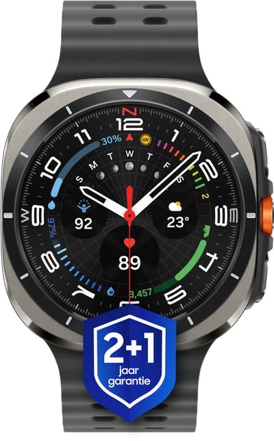 Samsung Galaxy Watch Ultra (2025) - Smartwatch - 47mm - E-simkaart - Titanium Zilverkleurig + 1 jaar extra garantie