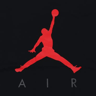 Air Jordan Flying Man Logo Colorblock Sport T-shirt met Korte Mouwen Heren Tops Zwart Rood AV8451-010 M gray