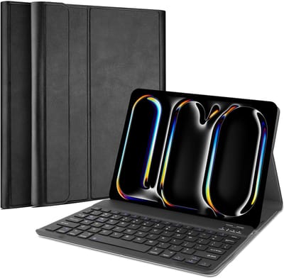 Just in Case tablet Hoes met Toetsenbord geschikt voor iPad Pro 11 (2022) / Pro 11 (2021) - QWERTY Bluetooth Keyboard Case - Zwart