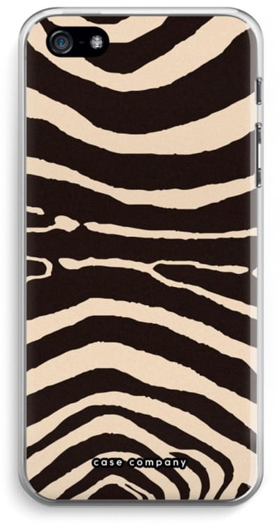 Case Company® - Hoesje geschikt voor iPhone 5 / 5S / SE (2016) hoesje - Arizona Zebra - Soft Cover Telefoonhoesje - Bescherming aan alle Kanten en Schermrand