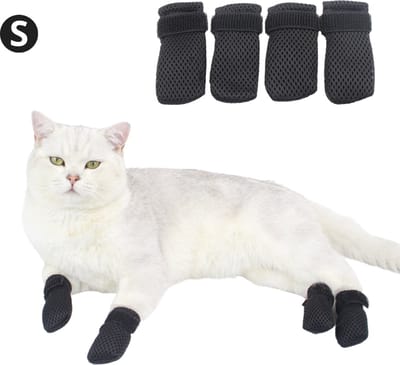 Nivard Krab Bescherming Katten - Nagelhoesjes Kat - Anti Krab Katten - Kattennagels - Maat S - Zwart