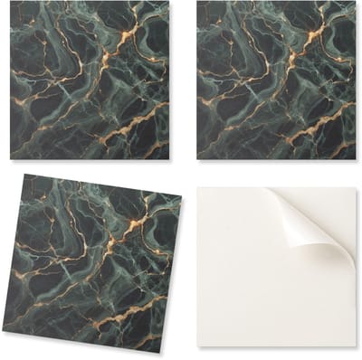 Pak vinyltegels met een keukenmotief, marmerpatroon met aderen, 20x20x20 cm