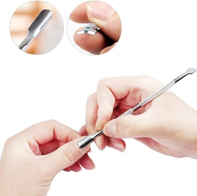 4 Delige Dubbelzijdige Nagelriemduwer en Nagelreiniger Set