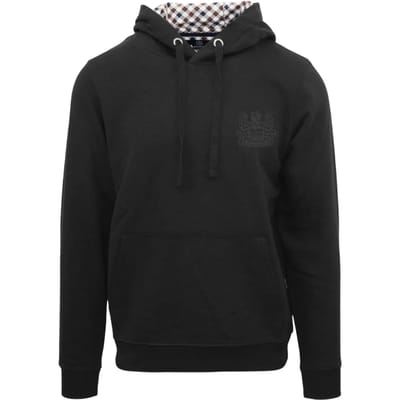 Aquascutum Herenlogo Hoodie (Zwart)