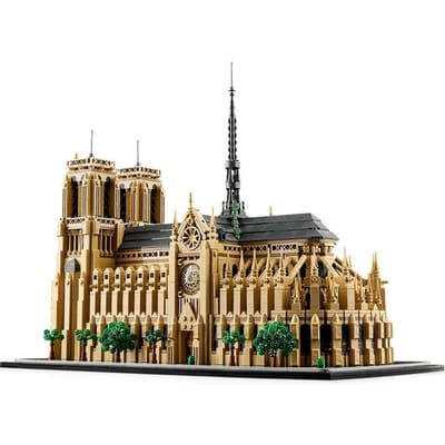4383 stuks 21061 Notre-Dame de Paris Architectonisch Model Bouwpakket Woondecoratie Model Volwassenen Cadeau 4383pcs beige