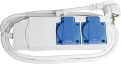 Wasmachine/droger stekkerdoos 2-voudig - 3x1.5mm - 1.5 meter