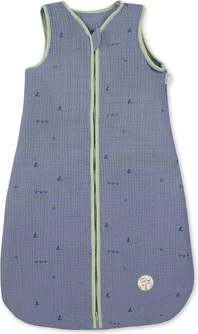 Mousseline slaapzak 110cm met Ezel motief - Lichte en veilige slaapzak
