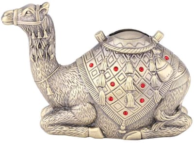 Dailygoody - Camel vorm spaarpot - Munten sparen - Modern design - Zilverkleurig - Kinderen en volwassenen - Perfecte decoratie voor thuis