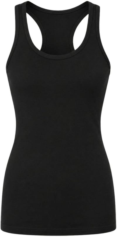 Dancer Dancewear® Zwarte Sporttop | Meisjes danstop | Zwart danstopje | "URBAN" | Tanktop met Racerback | Maat 110/116