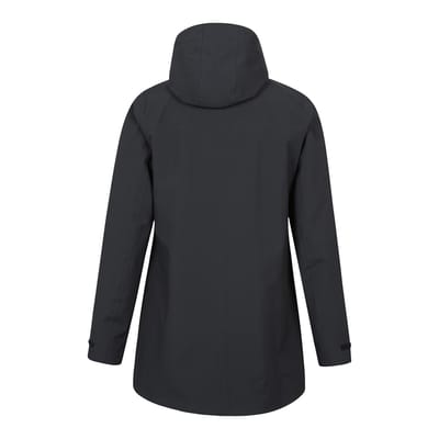 Mountain Warehouse Dames April Lange Waterdichte Jas (Zwart)