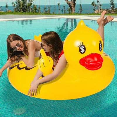 Thijox - Float Joy Eend Zwemring Opblaasbaar 105cm - Zwembad Speelgoed - Waterspeelgoed - Pool Float - Inflatable Duck voor Kinderen en Tuinfeest