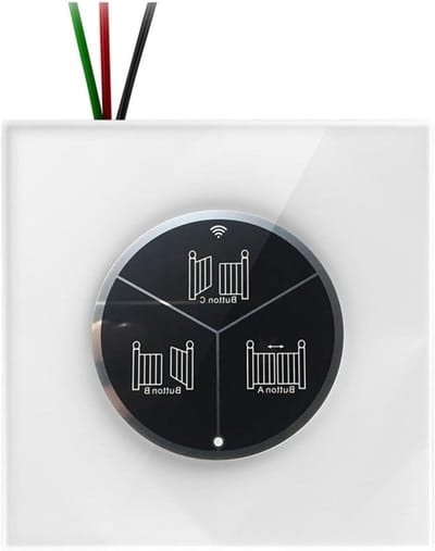 Elektrische Poort Opener - Garagedeur Bediening - Automatisch Openen - App Bediening - 86 x 86 mm - Zwart