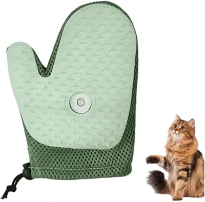 handschoenen - Sprayhandschoenen - Handschoenen voor het verwijderen van statisch haar - Voor het verwijderen van dierenharen van meubels en kleding - Geschikt voor katten en honden - Schoonmaakbenodigdheden - 20 x 14 cm - Lichtgroen