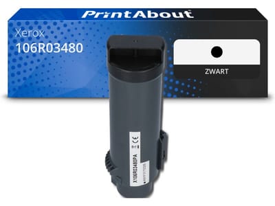 PrintAbout huismerk Toner 106R03480 Zwart Geschikt voor Xerox