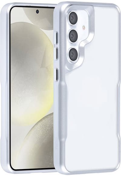 TUNIQ telefoonhoesje voor Samsung Galaxy S24 - Siliconen backcover - Zilver