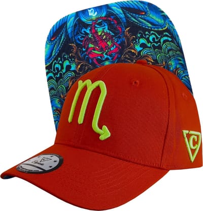 Capiche® Curved Pet – Sterrenbeeld Schorpioen – KLEURVERANDERENDE PET – Warm Oranje Verandert in Warm Rood – Sportcap – Gebogen Baseball Cap – Zodiac Sign Scorpio
