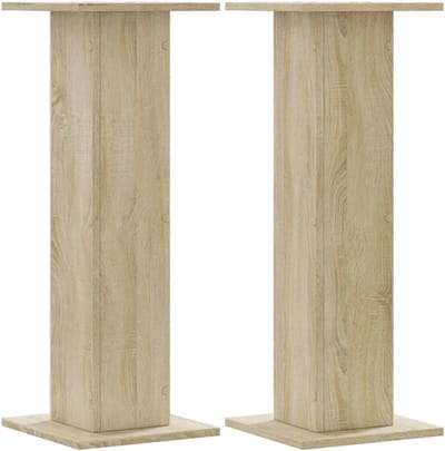 Set van 2 Houten Luidsprekerstandaards 80 cm Hoog - Sonoma Eiken