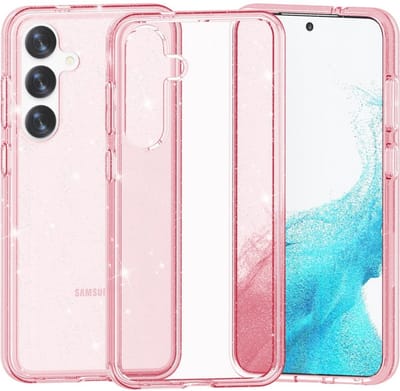 Coverup Hoesje - Geschikt voor Samsung Galaxy S24 Plus Hoesje - Coverup Glitter TPU Back Cover - Rose Gold