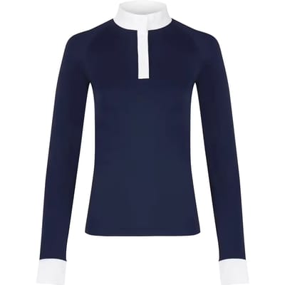 Kentucky Horsewear - Show shirt dames classic lange mouwen marine size 36