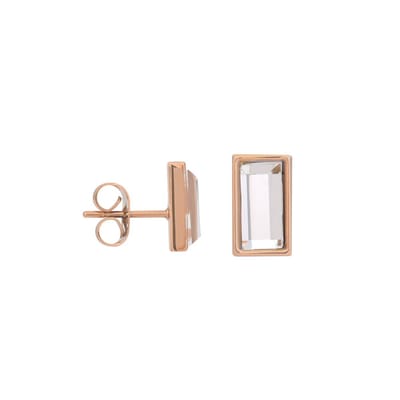 iXXXi Jewelry-Expression Rectangle-Rosé goudkleurig-Dames Oorbellen