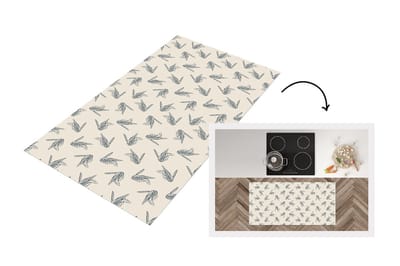 Keukenloper - Loper keuken - Wespen - Patroon - Jaren 50 - 120x60 cm - Keukenloper vinyl