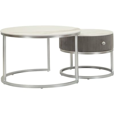 Salontafel Coffee Tables Greys Set 2 Pcs Ø 70×45 cm