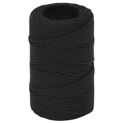 vidaXL - Boottouw - 2 - mm - 250 - m - polypropeen - zwart