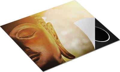 Chefcare Inductie Beschermer Boeddha Beeld met Zon - 60x50 cm - Afdekplaat Inductie - Kookplaat Beschermer - Inductie Mat