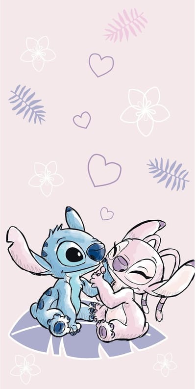 Disney Lilo & Stitch Strandlaken Heart - 70 x 140 cm - Katoen