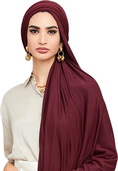 Nivard Hoofddoek - Hijab - Dames - Abaya - Sjaal - Islamitische Kleding - Moslim Kleding - Alhamdulillah - Bordeauxrood
