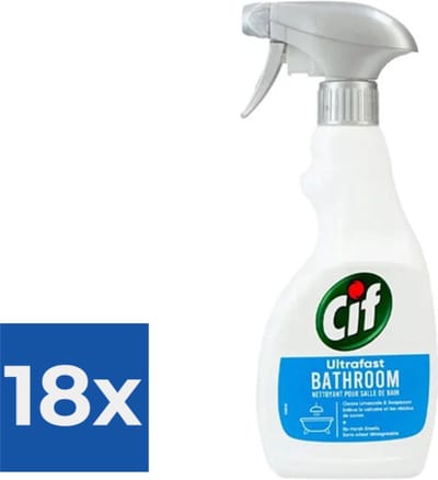 Cif Spray Badkamer Ultrafast 500ml - Voordeelverpakking 18 stuks