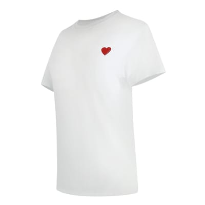 Love Moschino Unisex Hart Logo T-shirt voor volwassenen (Wit)