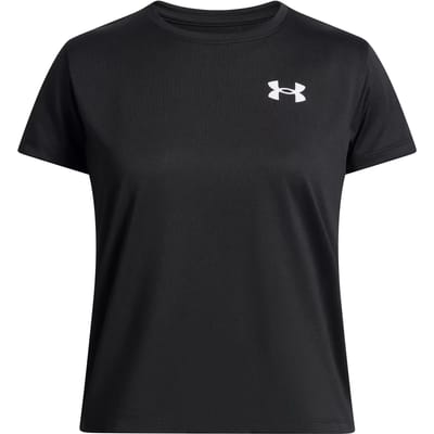Under Armour UA Tech SSC-BLK Meisjes Sportshirt - Zwart - Wit