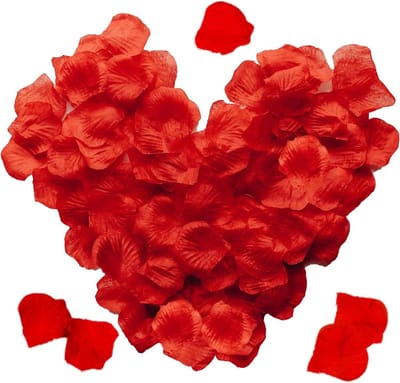 3000 Stukken Rozenblaadjes - Kunstmatige Bladeren voor Versiering - Rozenblaadjes voor Bruiloft en Feestelijke Gelegenheden - Romantische Sfeer (Rood)