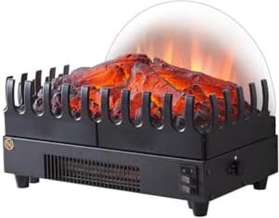 Elektrische kachel sfeerhaard - Elektrische sfeerhaard vrijstaand - Elektrische kachel sfeer haard - 40,4 x 24,1 x 31,9 cm - 1000/2000 W