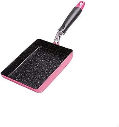 Mini omelet pan - Japanse pannen - Ontbijt maken - Anti-aanbaklaag - 13x18 cm - Roze zwart