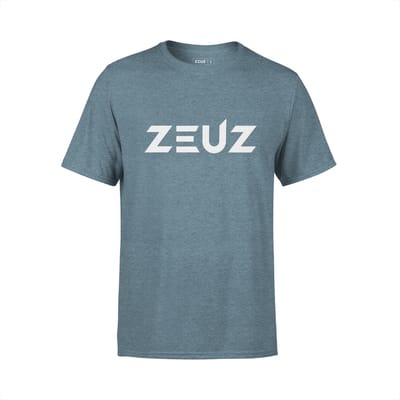 ZEUZ Sport T-Shirt Unisex - Sportkleding Man & Vrouw - Fitnesskleding Heren & Dames - Kleding voor Fitness, CrossFit & Gym - Maat XXL - Denim