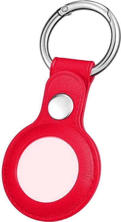 New Age Devi - - Slimme Sleutelhanger geschikt voor airtag - portemonnee- Lederen Beschermhoes voor de AirTag - Handige Tracker voor Sleutels Honden en Portemonnees
