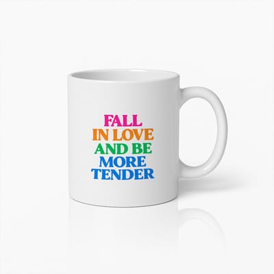 Word Verliefd en Wees Teder Mok 330ml – Kleurrijke Romantische Koffiebeker – Perfect Cadeau voor Stelletjes