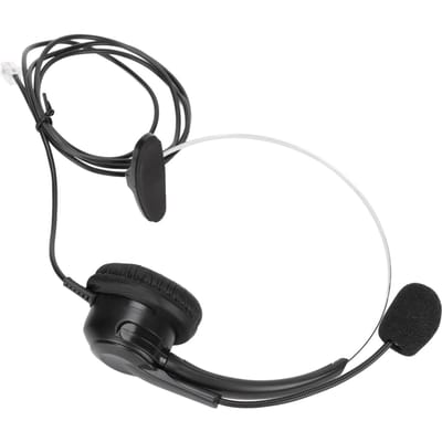 Telefoonheadset RJ9-oortelefoon met 330 graden verstelbare microfoon voor thuis en callcenterkantoor