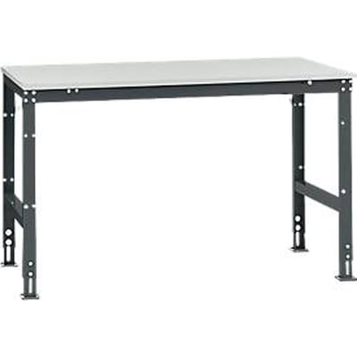 Manuflex werktafel UNIVERSAL Standaard, 1500 x 1000 mm, melamine lichtgrijs, antraciet
