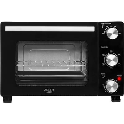 Elektrische oven van 22 liter met 5 verwarmingsmodi Timer 230 ° C Zwart